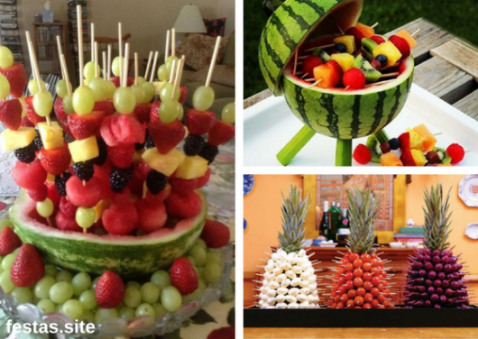 arranjos de frutas como decoração de ano novo simples e barata