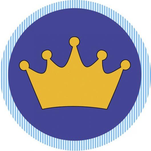 etiqueta de coroa para lembrancinhas do Pequeno Príncipe