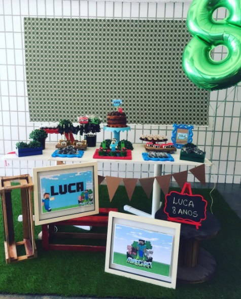 Bolo do Minecraft: + 40 fotos e dicas para festa infantil  Festa de  aniversário minecraft, Dicas para festa infantil, Bolo festa infantil