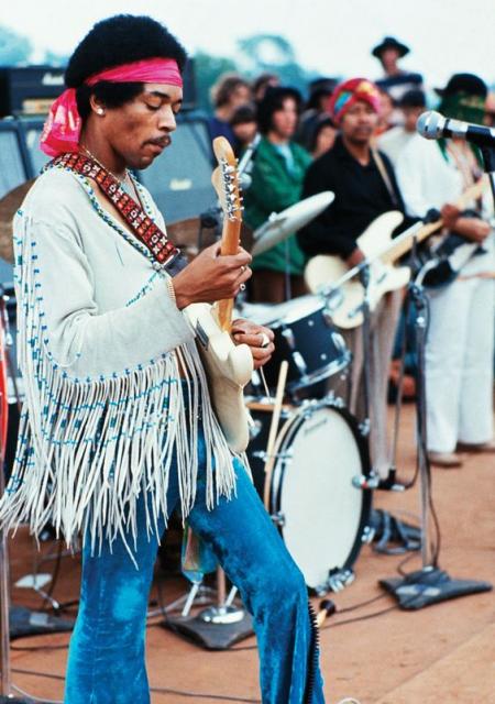 Jimi Hendrix no Primeiro Festival Woodstock.
