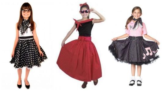 Três ideias de vestido para meninas.