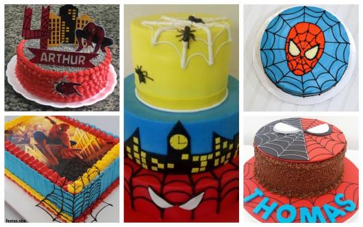 bolo para festa tema homem aranha - 100salgados - salgados para festas