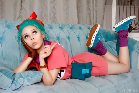 Fantasia Dragon Ball da Bulma para meninas