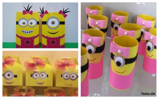 ideias Minions rosa