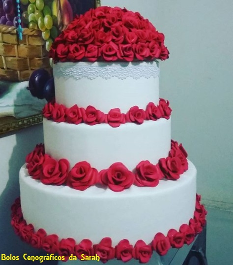bolo casamento flores
