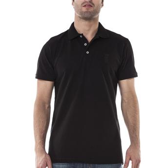 Fantasias anos 60 masculinas camiseta pólo preta