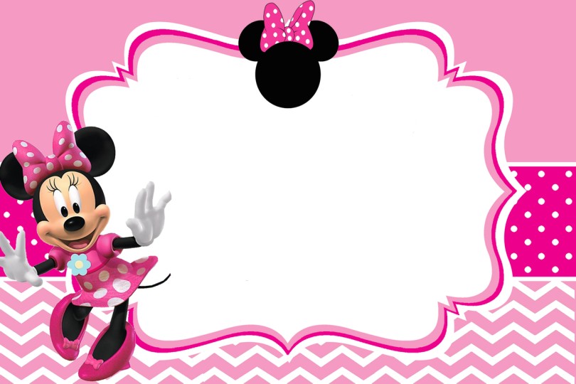 convite Minnie rosa
