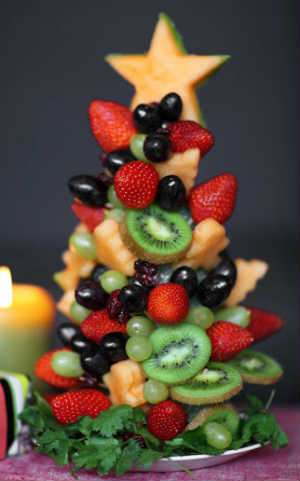 árvore de Natal de frutas