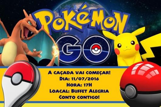 Modelo De Convite De Festa De Aniversário Pokemon