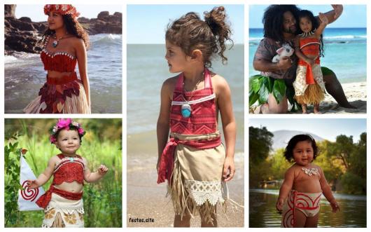 Fantasia Moana - Mãe e Filha  Roupa Infantil para Menina Usado