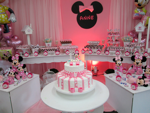 Festa da Minnie rosa 1 ano