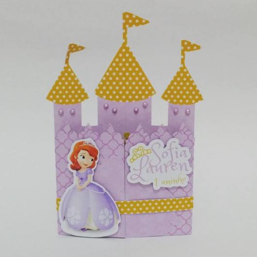 Convites Princesa Sofia castelo de papel