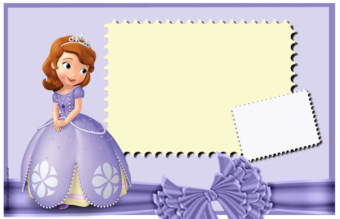 Convites Princesa Sofia para imprimir