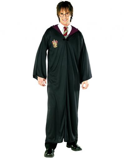 Fantasia Harry Potter capa ´preta com varinha e gravata vermelha e amarela