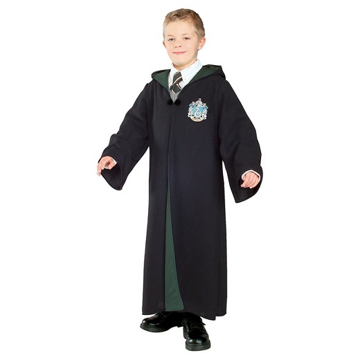 Fantasia Harry Potter infantil capa preta e verde