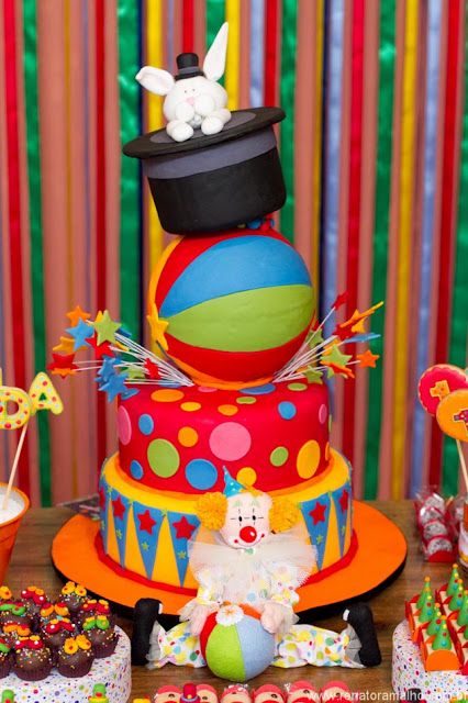 Festa circo bolo decorativo