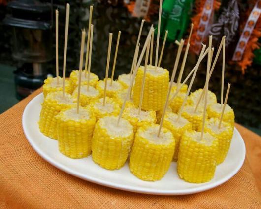 Festa Fazendinha cárdapio milho assado