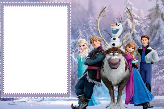 Festa Frozen convite cartão