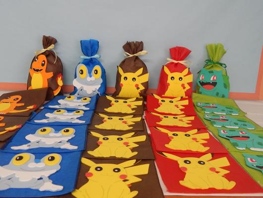 lembrancinha festa Pokémon sacola personalizada