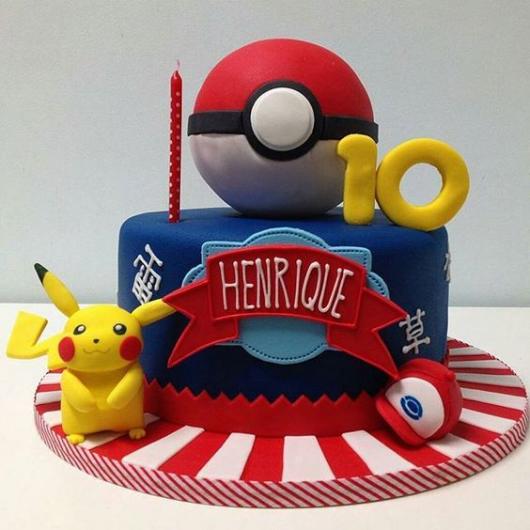 festa Pokémon bolo pokebola