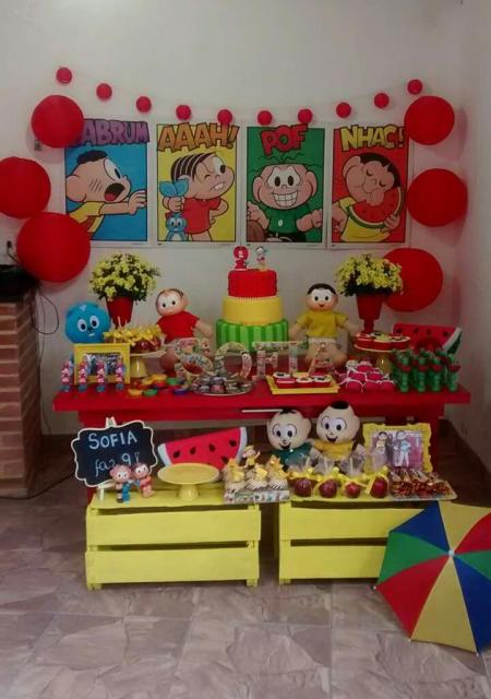 Decoração Simples De Festa Infantil Turma Da Monica 3767