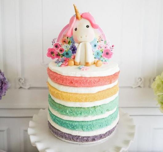 Festa Unicórnio bolo naked cake