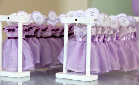Lembrancinhas de 15 Anos lilás mini vestido