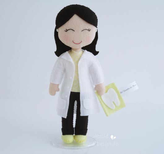 Presentes Personalizados bonequinho de feltro profissão