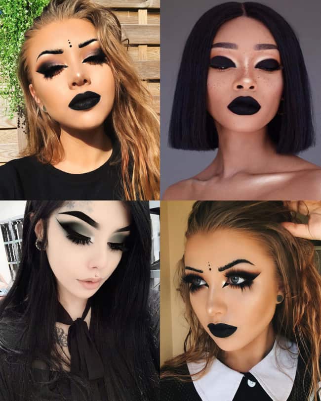 Maquiagem básica e fácil para bruxa de festa de Halloween
