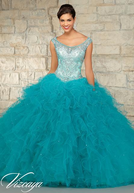 vestido de debutante 2 em 1 azul tiffany