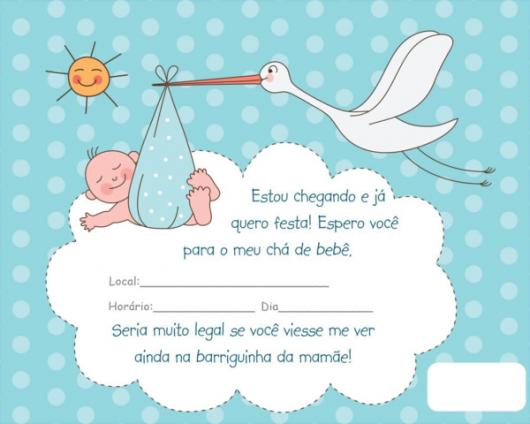 Convites De Chá De Bebê 60 Ideias Frases Modelos Para Imprimir