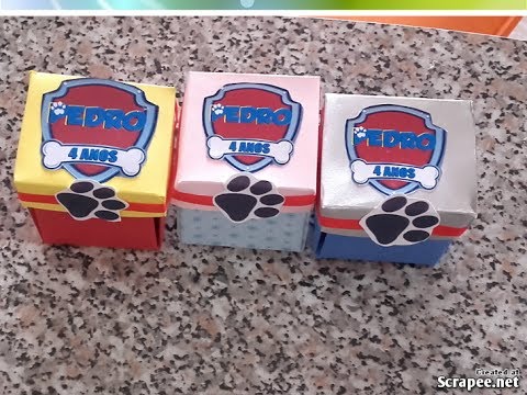 Convites Patrulha Canina caixa impressa