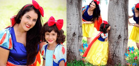 vestido branca de neve mae e filha luxo