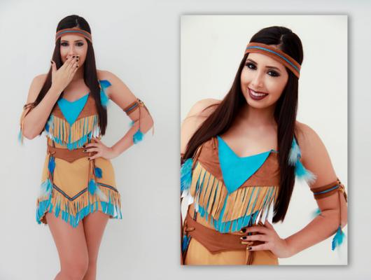 modelo de fantasia Pocahontas