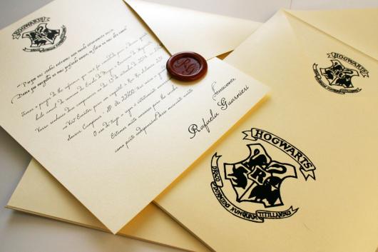 Festa Harry Potter modelos de convite com selo