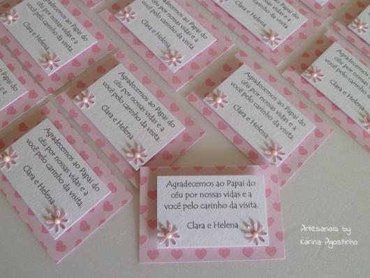 Tags para Lembrancinhas de maternidade rosa com florzinha