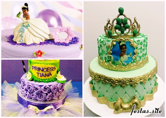 Bolo da princesa e o sapo, Chantilly verde e roxo