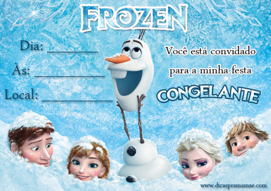 70 Convites Frozen Encantadores Para VocÃª Imprimir & Fazer Agora