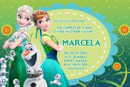 Convite Animado Grátis - Frozen Fever 