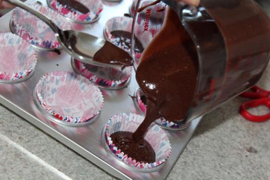 Cupcake de Chocolate massa de liquidificador