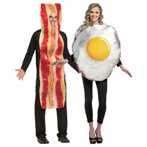 Fantasias Criativas para casal bacon com ovo