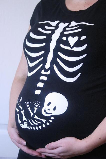 Fantasias Criativas grávida esqueleto