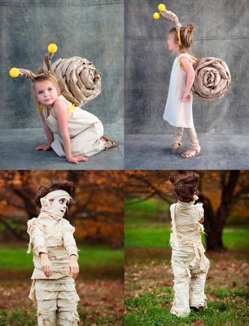 Fantasias Criativas infantil caracol e múmia