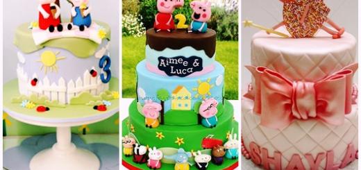 Festa Peppa Pig bolos com 2 andares