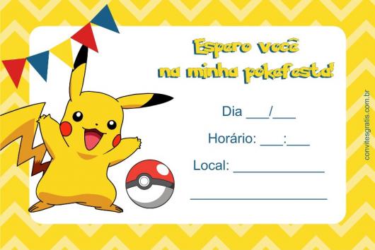 Kit Festa Infantil para Imprimir Pokémon