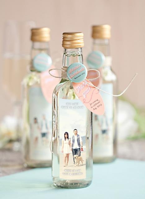 Lembrancinha de Casamento Simples Reciclável com garrafa de vidro