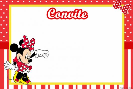 templates sticker border Inspirações 70 Modelos Minnie: Convites Fofíssimas & da