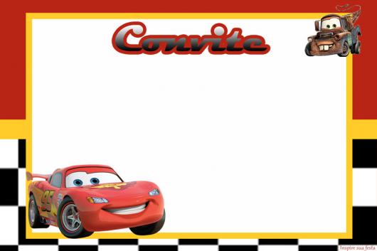 convites carros simples para imprimir