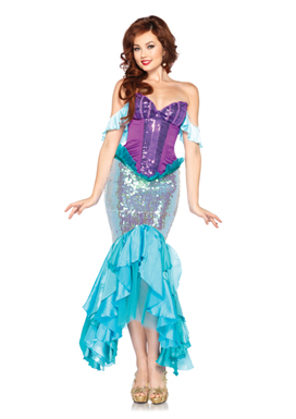 Fantasia Ariel luxo roxa e azul