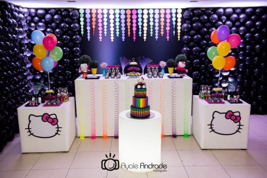 Festa Balada Discoteca com balões pretos